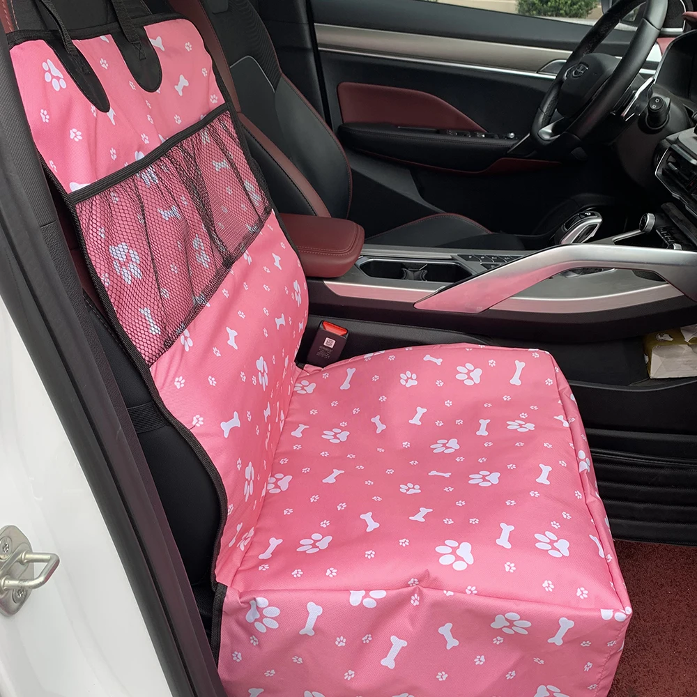 Dog Car Seat Cover for Front Seat,Durable Scratch Proof Dog Seat Covers with Mesh Pockets for Car,Truck and SUV