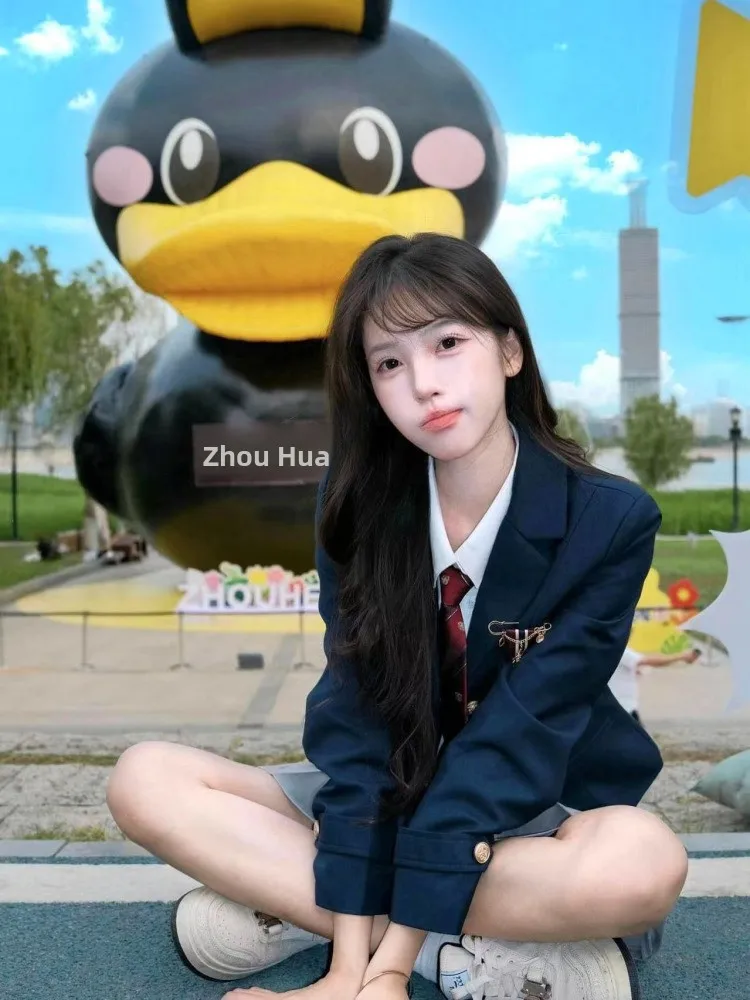 

Корейская драма College Sle JK Костюм Jaet Плиссированная юбка irt School orm Cisas Комплект одежды Женская мода