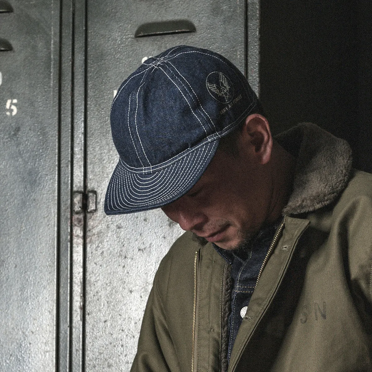 

Bronson Vintage Cap Replica A-3 Mechanic Hat HBT WWII Aviator A3 Baseball Duckbill Hat