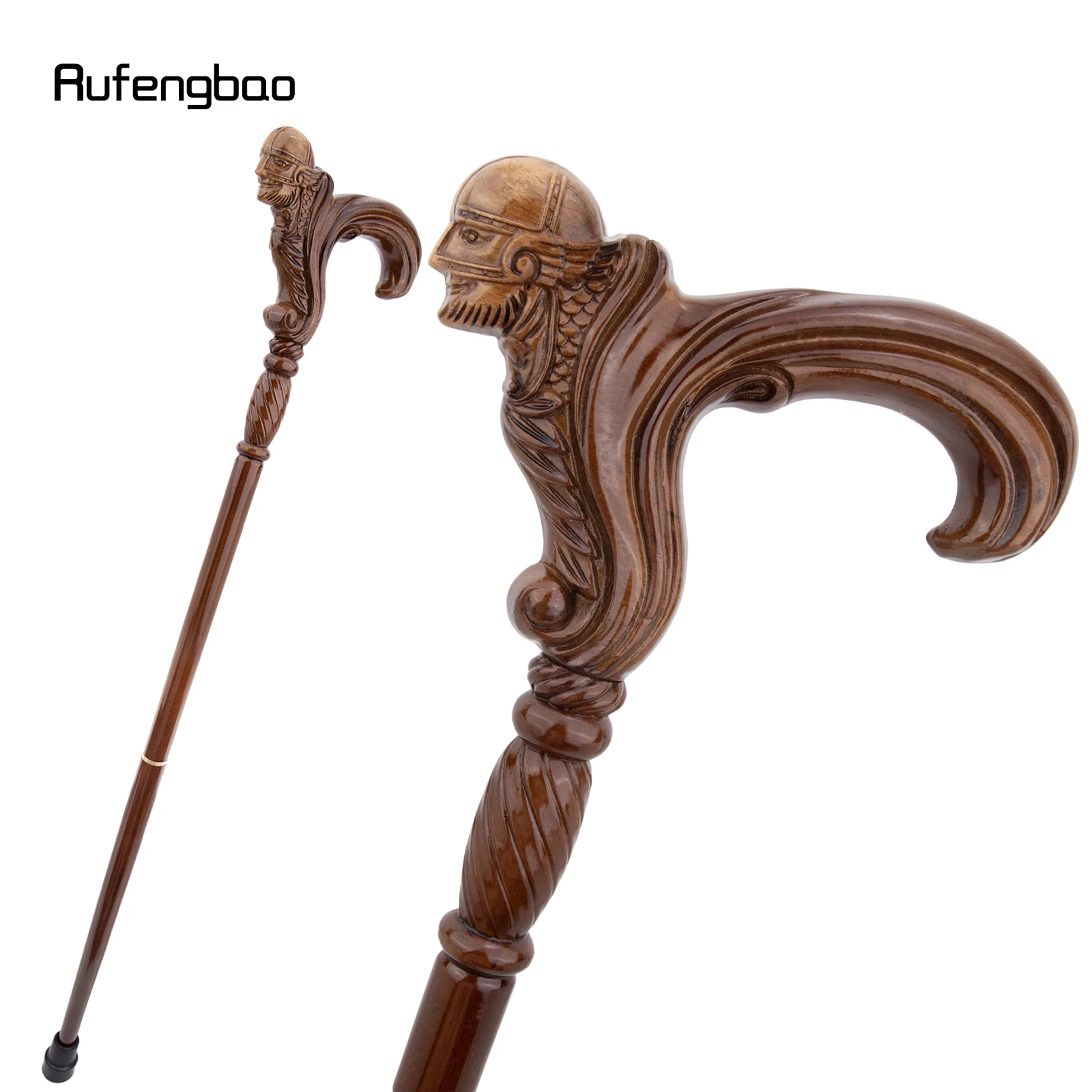 knight-brown-wooden-fashion-walking-stick-decorative-vampire-cospaly-party-wood-walking-cane-halloween-mace-wand-crosier-93cm