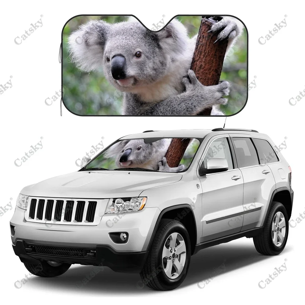 koala animal Car Sunshade Interior Accessories Folding Sunscreen Anti-UV Pattern Printing Gift Sunshade