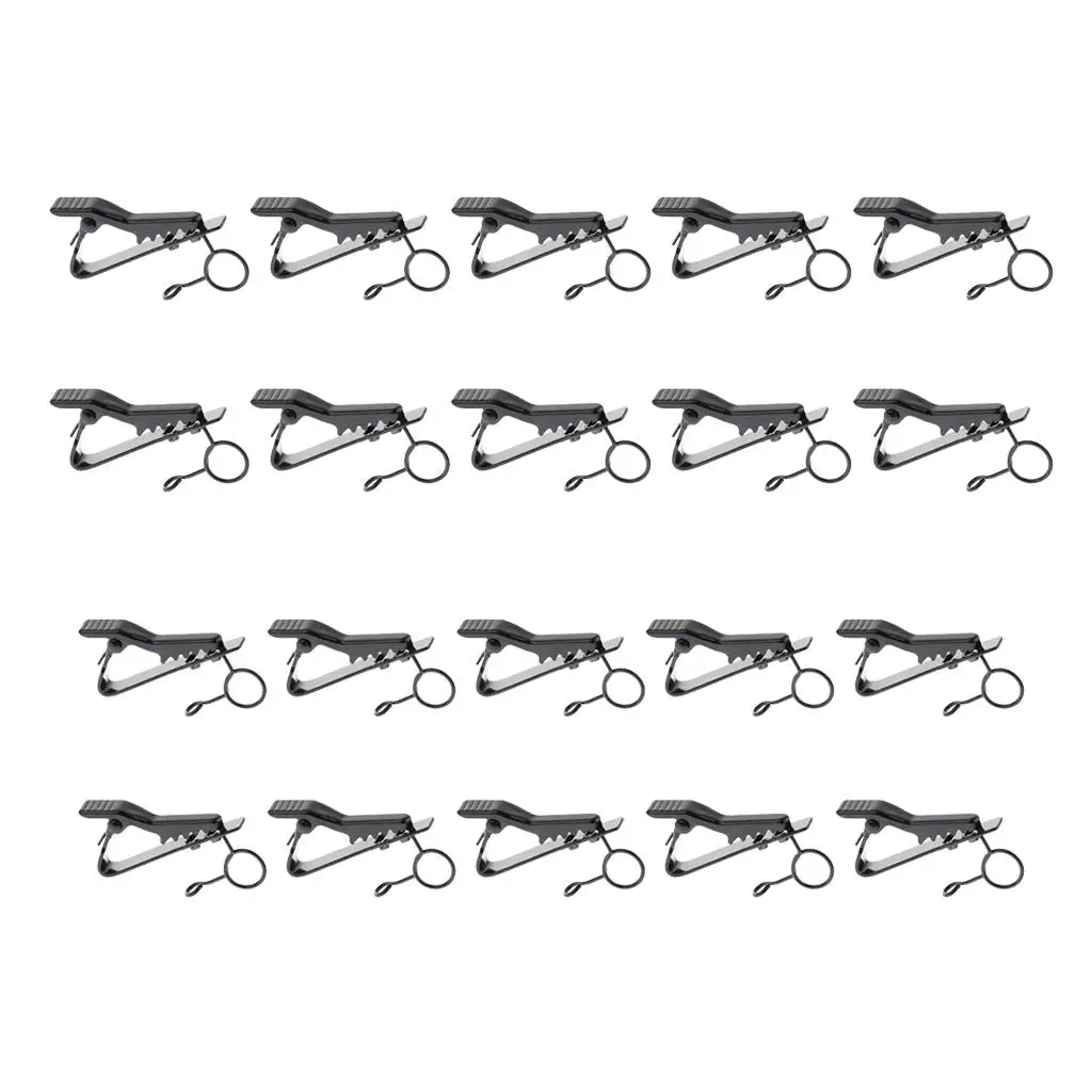 Long Lasting 10pcs Black Microphone Clips for Speech Lectures Interview