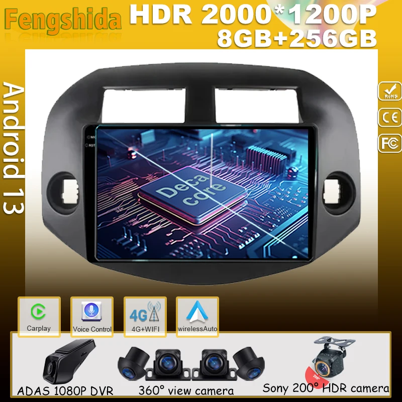 

Car Screen Android For Toyota RAV-4 RAV4 3 XA30 2005-2013 Auto Radio Navigation Multimedia No 2din Player Stereo Monitor WIFI