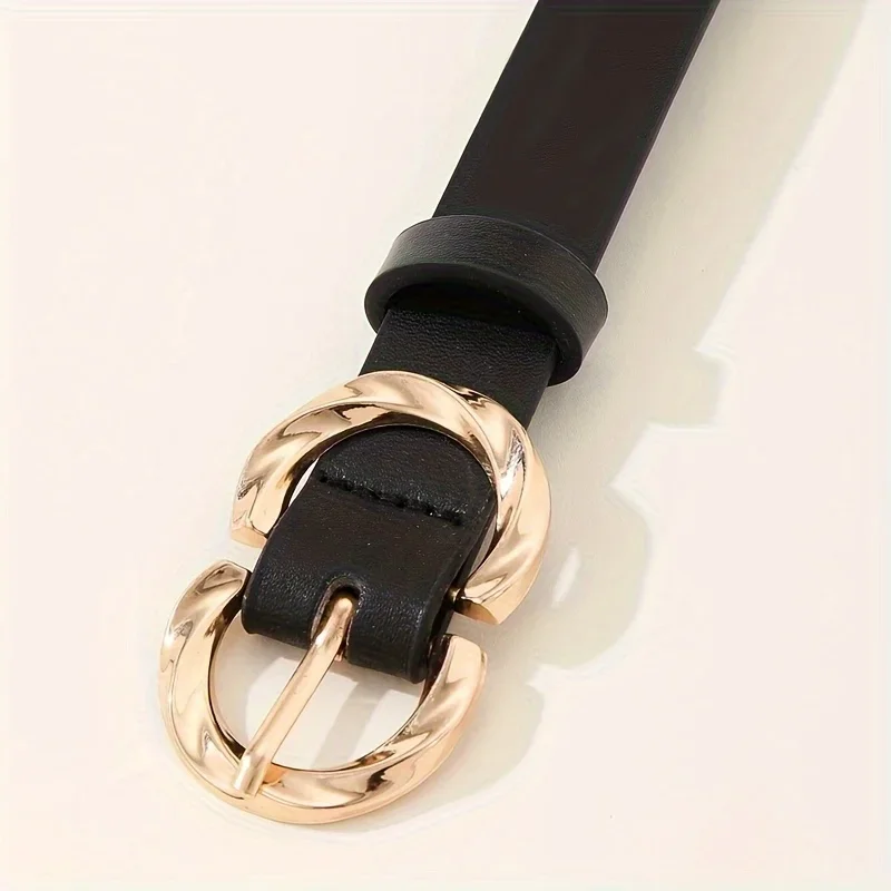 1 قطعة مشبك معدني حزام بولي يوريثان حزام الموضة الكلاسيكية فستان الجينز اكسسوارات النساء