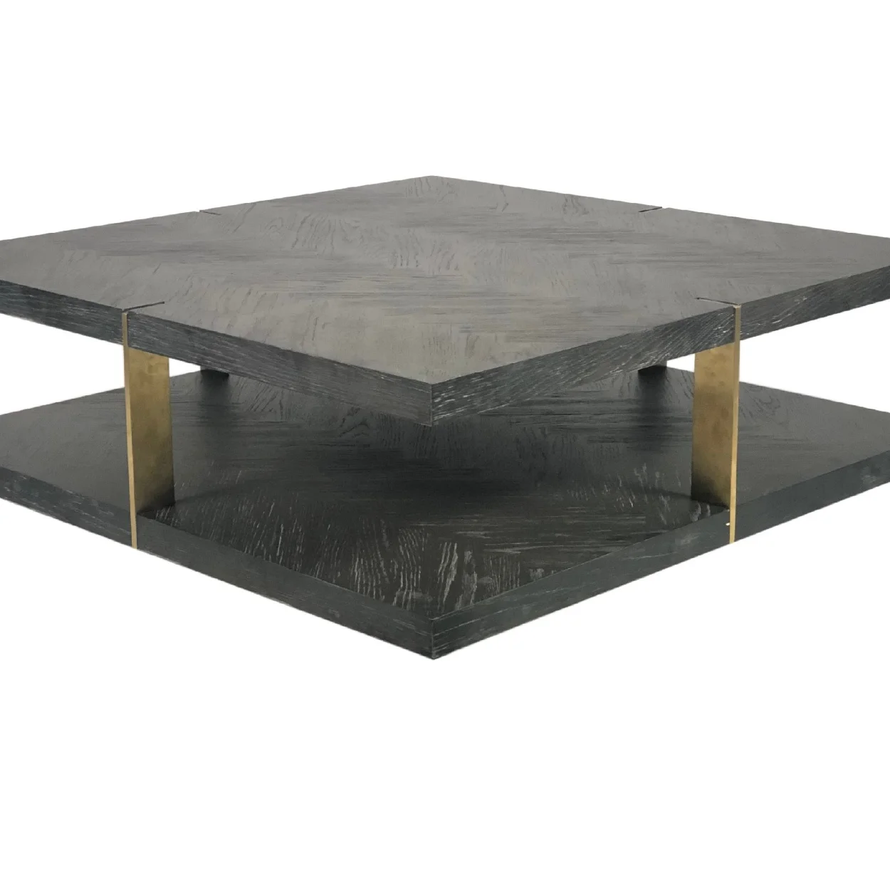 

# Modern Design Veneer square Rectangular Wooden Gold Metal Luxury Furniture Coffee Tables