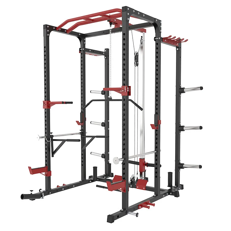 

Home Gym Steel Lat Pull Down Smith Machine and Squat Rack Strength Fitness Training Equipment for Arms Chest Legs Exercise
