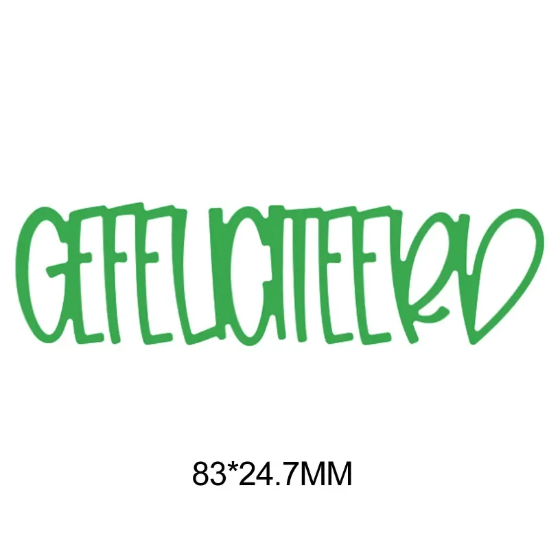 Dutch Phrase Get Well Soon Metal Cutting Dies Stencils For DIY Scrapbooking Decoration Embossing Supplier Handcraft Die Cut