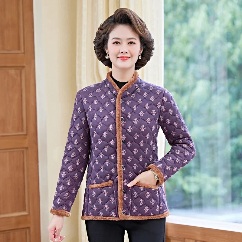 

Winter Plus Velvet Thickened Short Cotton Jacket for Women's Large Size Winter Warm Cotton Jacket for Cold Protection