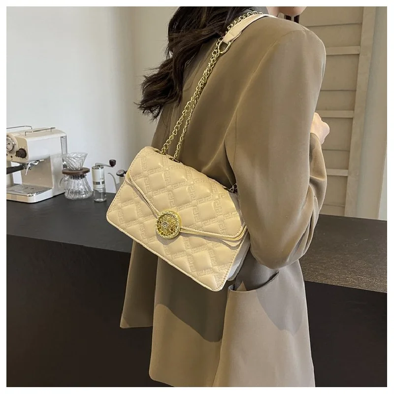 

Luxury Women's Fashionable Elegant Leather Shoulder Bag Trendy Commuter Classic Elegant Ladies Casual Handbag