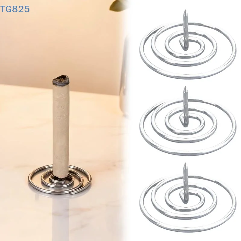 Durable Moxa Stick Holders 2/5/10pcs Stainless Steel Heat Resistant Spiral Base for Portable Outdoor Moxibustion Use