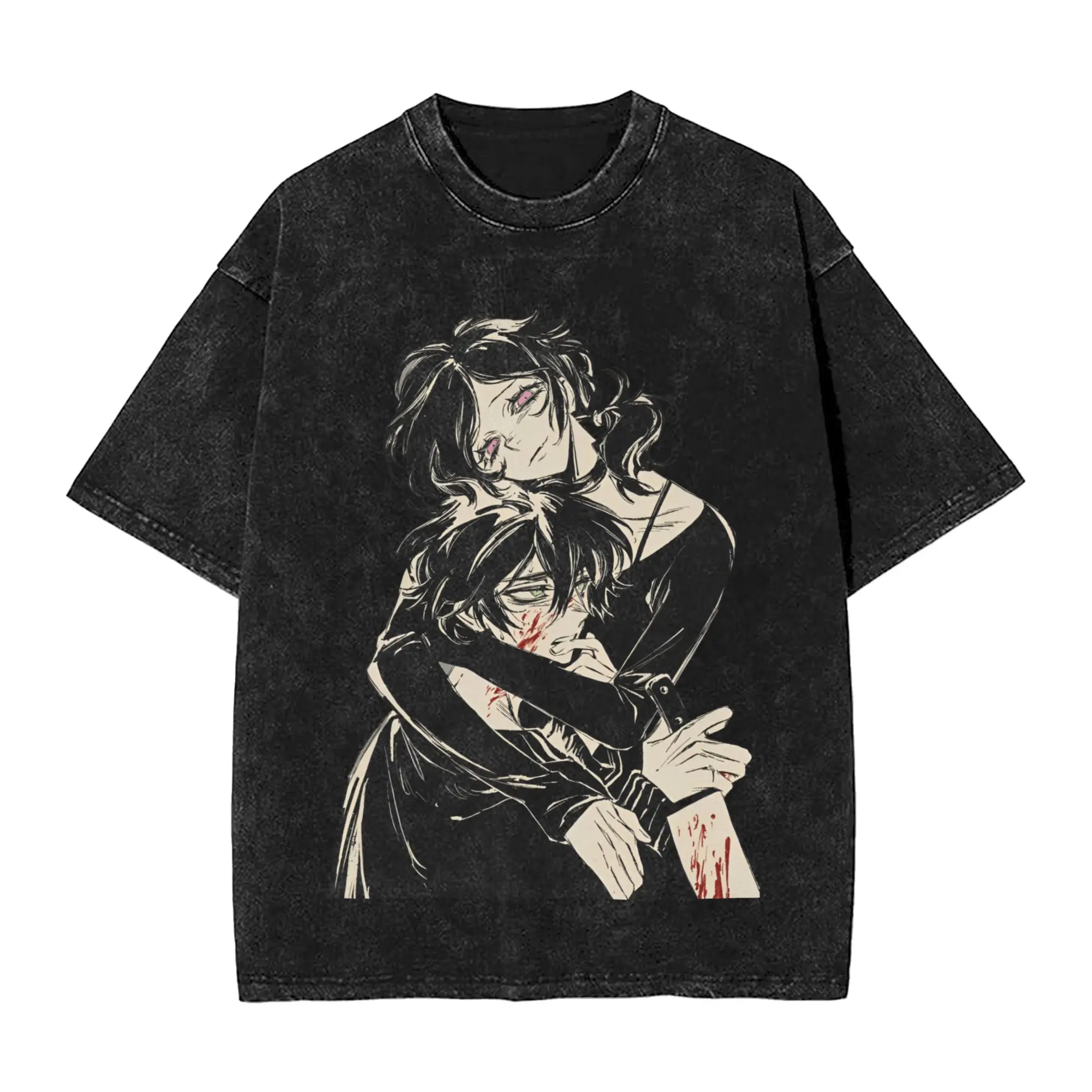 Men T Shirt The Coffin Of Andy And Leyley  Washed T-Shirts Hippie  Beach Tees Vintage Loose Casual Clothes Gift Idea