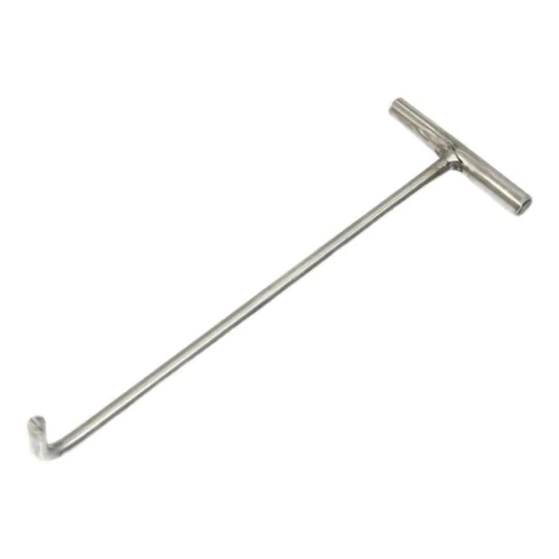 T-Shaped Manhole Hook Tool Single Hook Manhole Cover Lifter Lift Manhole Cover Drain Cover Steel Tool Hook for Move