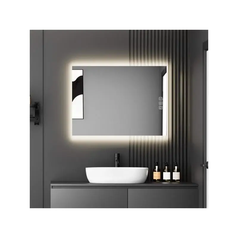 

32"x24" LED Bathroom Mirror with Bright Backlight, 5-Min Defog, Full HD Reflection, Wall-Mounted, 3 Color Stepless Dimming,