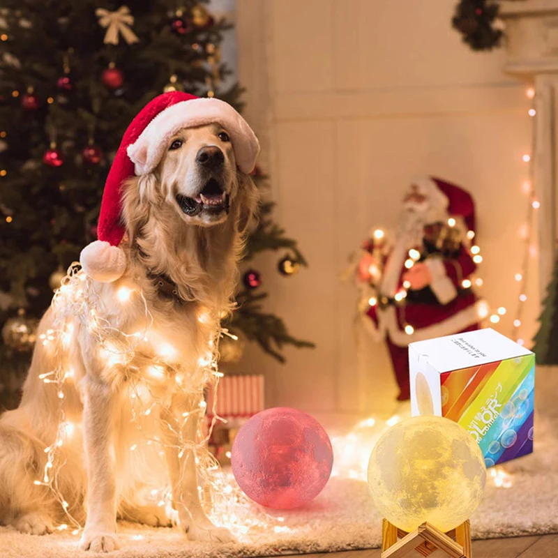 Lámpara de Luna ZK30 para niños, luz nocturna de galaxia, 16 colores, Luz de luna 3D LED, Control remoto táctil, regalo recargable para niñas y niños