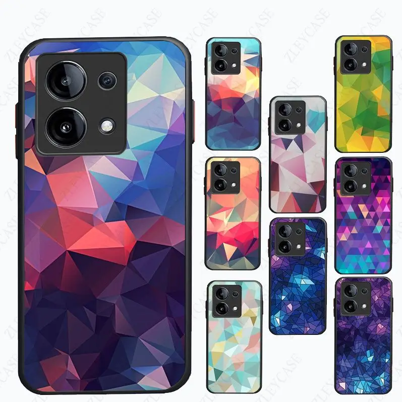 fundas For Redmi Note13pro note12pro 11pro 10pro 9pro 8pro 9 8T K40 12C 10C 9C Cases Blue Purple Diamond mirror broken fragments