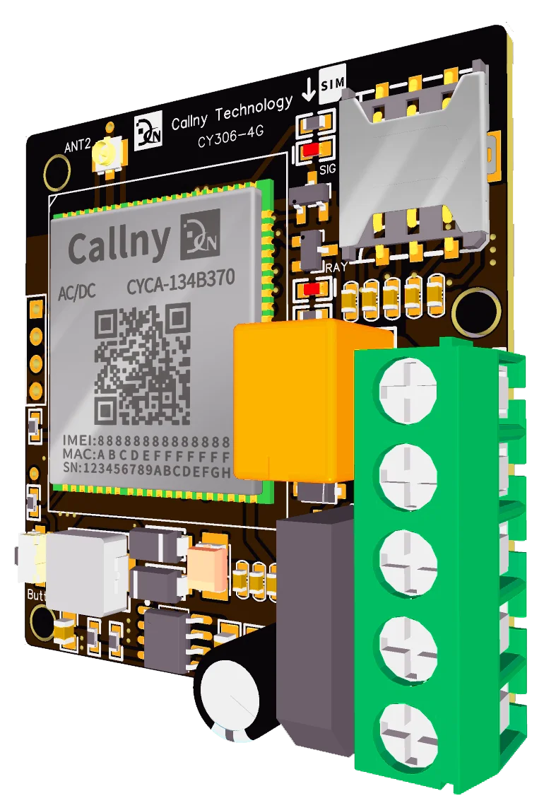 4G CY306 Mini  Single Relay Output Controller GSM Gate Opener Board Relay Switch