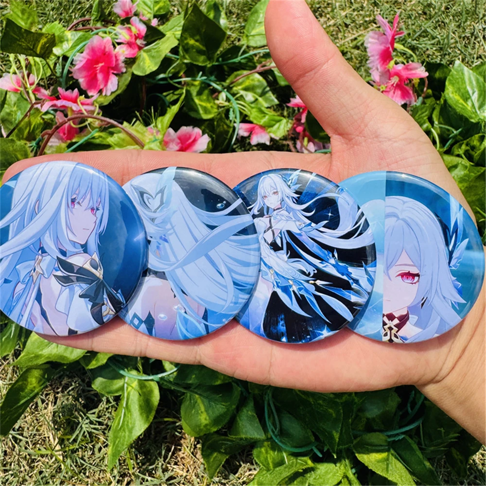 

58 мм игра Genshin Impact Khaenri'ah Void Star Skirk косплей костюм значок булавка SPTE жесть брошь реквизит