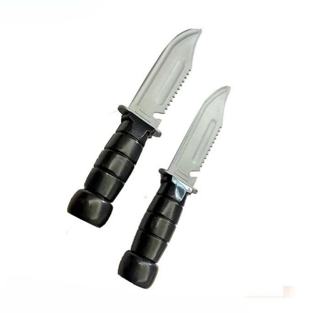 2pcs Simulated Dagger Military Police Cosplay Magic Props Stage Performance Adult Toy Dagger Plastic Knife For Halloween Party