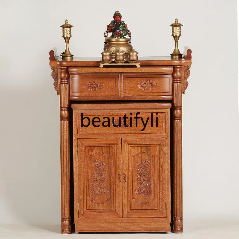 

Solid wood table low cabinet clever head cabinet household incense case Buddha table living room table