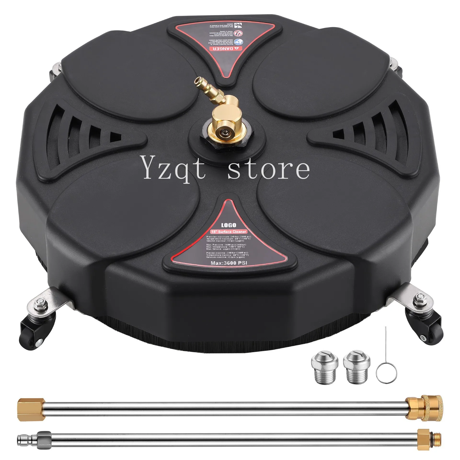 Cross-border factory direct sales high pressure cleaner 13-inch round washing site multi-functional pavement courtyard cleaning
