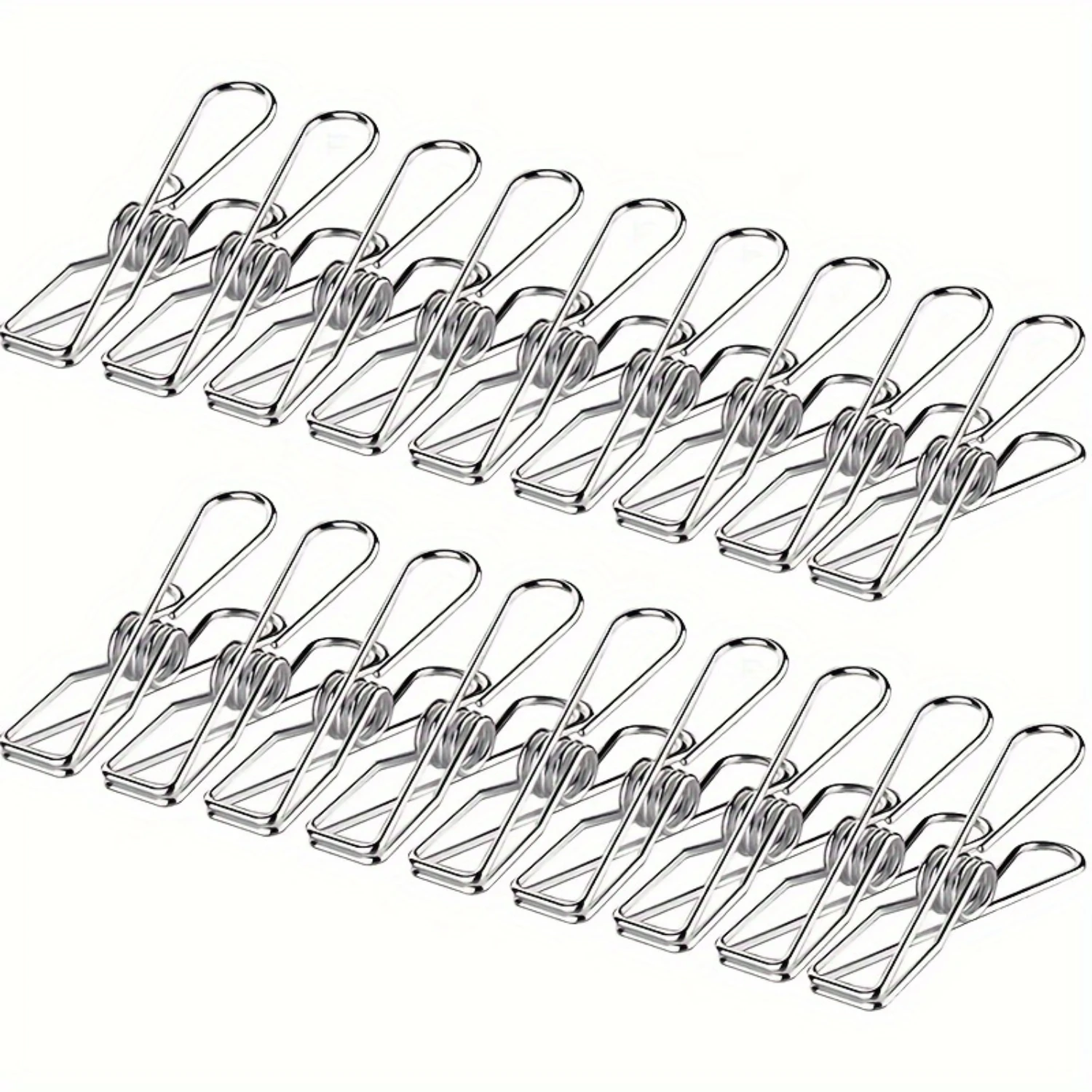 

60pcs, Laundry Clothes Pegs, 6CM 2.36inch Stainless Steel Pegs Clothes Pins, Metal Hanging Clips, Stainless Steel Laundry Hangin