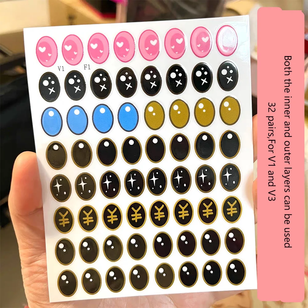 17 سنتيمتر Labubu V1 V3 ملصقات ماكياج العين الرائعة إكسسوارات دمي #4