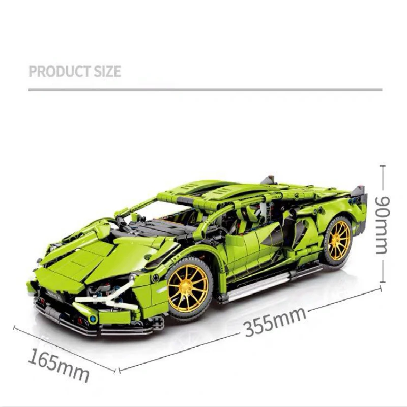 1254pcs Technical Speed Car Building Blocks Lamborghinis Sian FKP 37 MOC Vehicle Model Bricks Toys Gifts