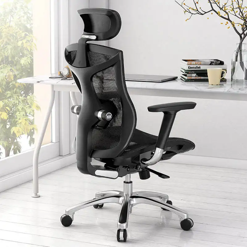 

Luxury Ergonomic Staff Task Computer Desk Office Furniture Armchair Meshed Executive Swivel Office Chair With Lumbar Support