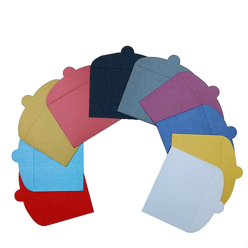 Custom. in Stock Solid Color Small Size Envelope Iridescent Paper Membership Card Package Red Envelope Card Bag Western Sim