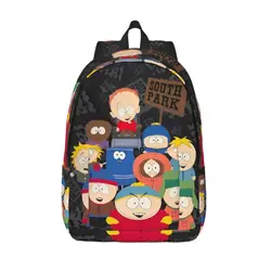 Souths Cool Parked Backpack Lightweight High School Business Daypack for Men Women Laptop Canvas Bags