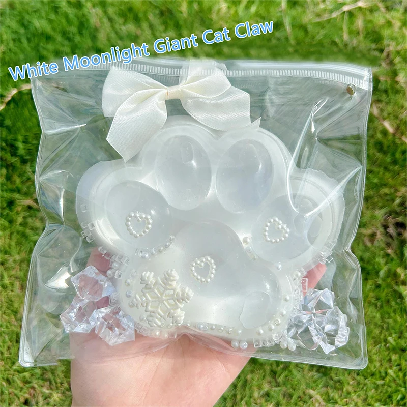 Nieuwe Witte Maanlicht Giant Cat Paw Decompressie Speelgoed Cartoon Antistress Stress Trage Rebound Speelgoed Voor Kinderen Speelgoed