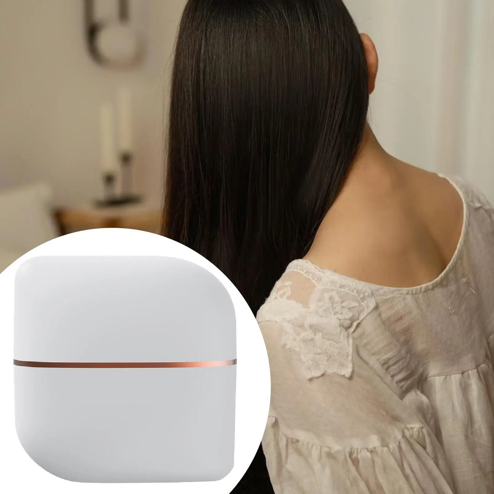 Hair Straightener Brush Mini with 3 Adjustable Temperatures Setting Fast Heating Styling Tool Ceramic Hot Comb for Salon Women