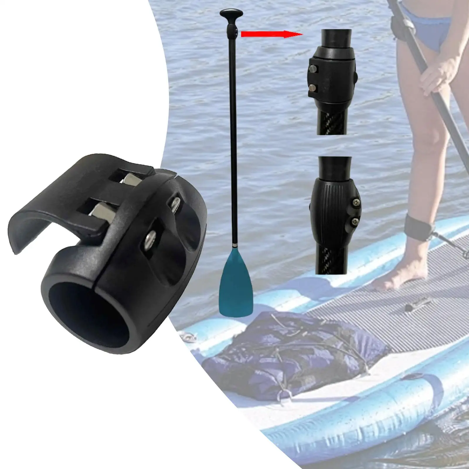 

Quick Release Paddle Shaft Lock Durable ABS PC Clamp for Paddle Board Accessories Universal Fit