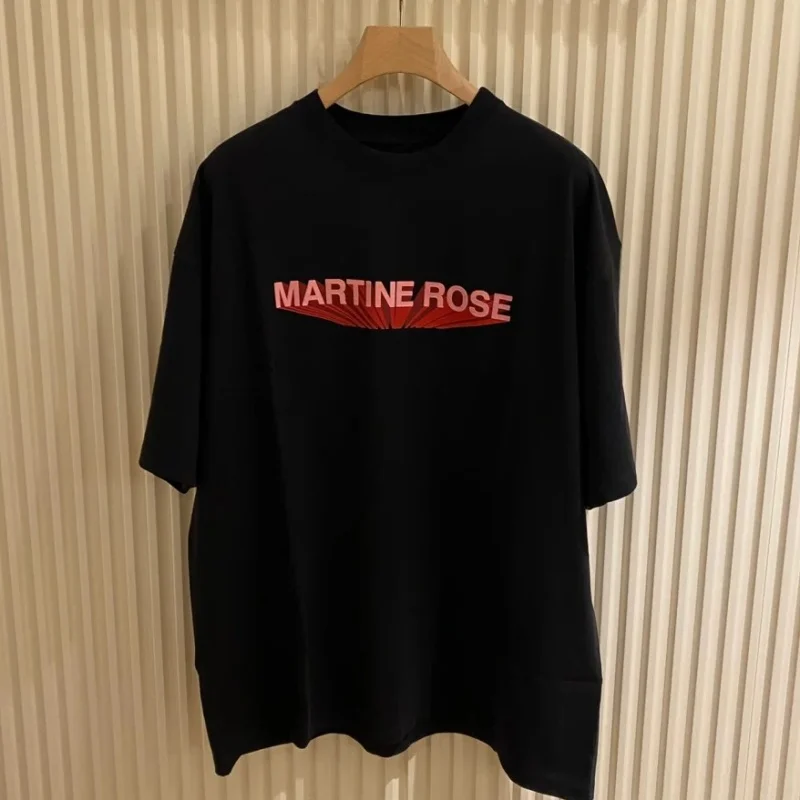 

Stereoscopic Letter Printed Martine Rose T-shirt High Street Loose Cotton Round Neck Short Sleeved Tshirt Men Women Top