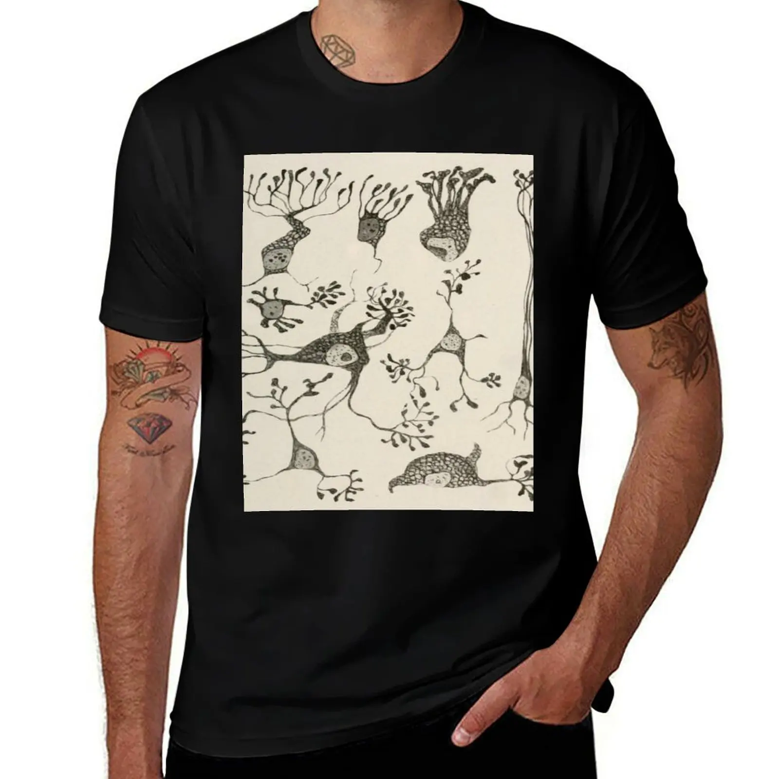 

Vintage Neuron Cells T-Shirt Simple Print Design T-Shirt