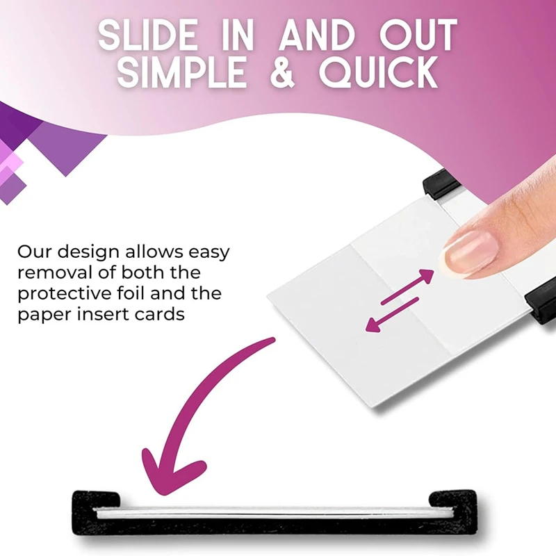 40Pack Magnetic C Channel Label Holders For Metal Racks And Shelves With Protective Films And Replacement Strips 4X1.6In