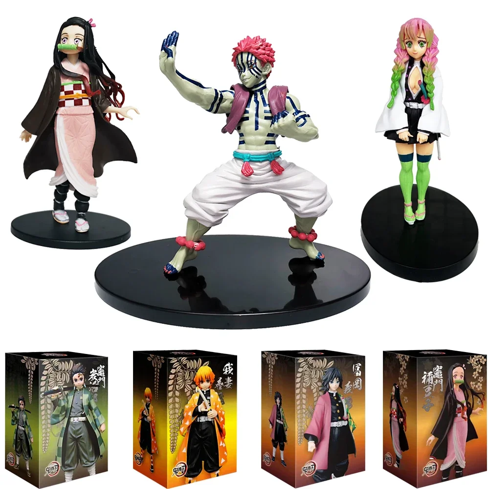 أنيمي كامادو تانجيرو Nezuko شيطان القاتل الشكل عمل أرقام البلاستيكية نموذج اللعب Zenitsu تمثال Inosuke Kimetsu No Yaiba Figura