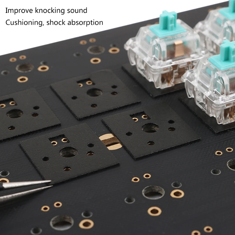 NoEnName แป้นพิมพ์เพลา Underpad Hot Plug สวิทช์ปะเก็นฟิล์ม PORON EVA วัสดุ PE ปรับคีย์บิ๊ก120ชิ้น/แพ็ค