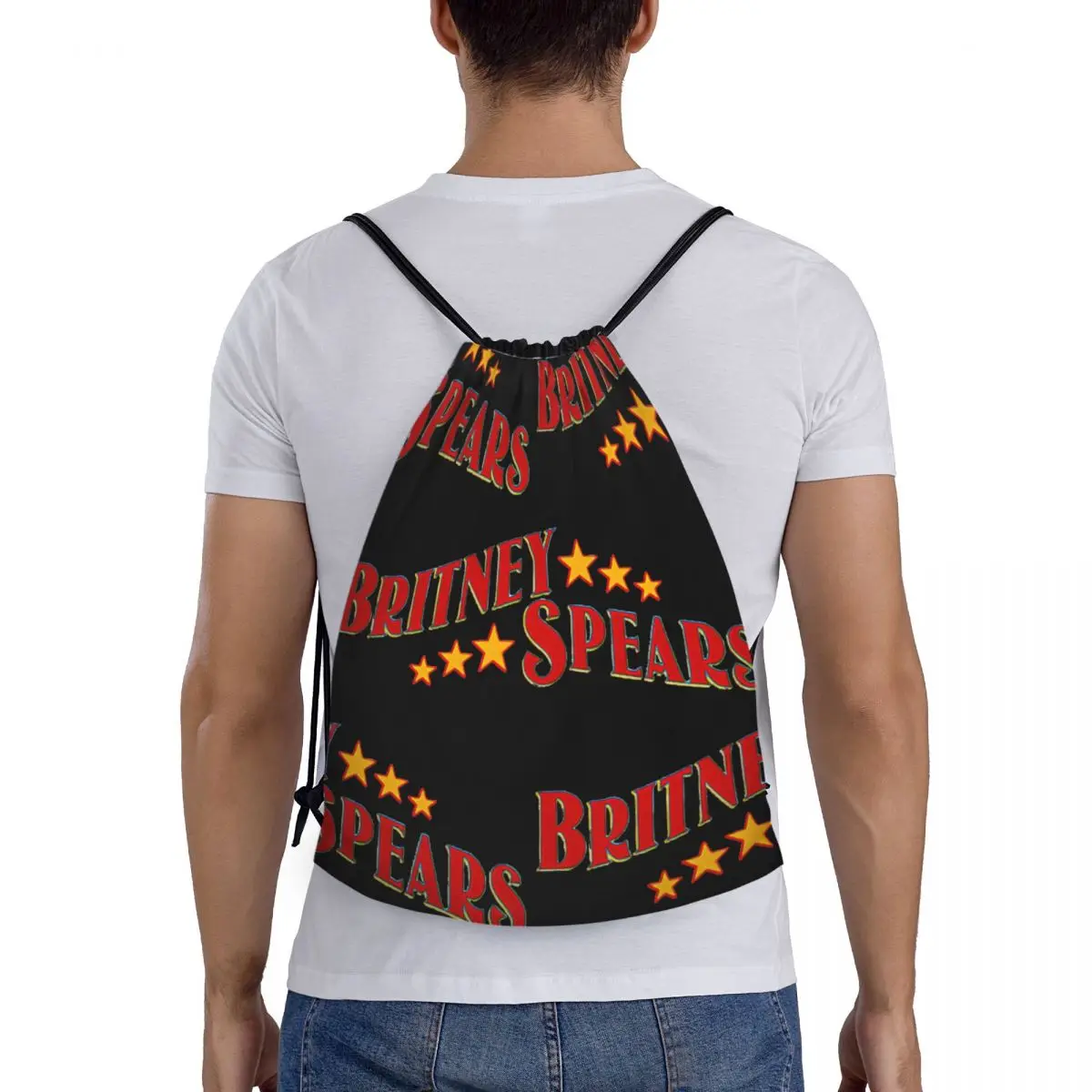 Britney Spears Multi-function Portable Drawstring Bags Sports Bag Book Bag For Travelling