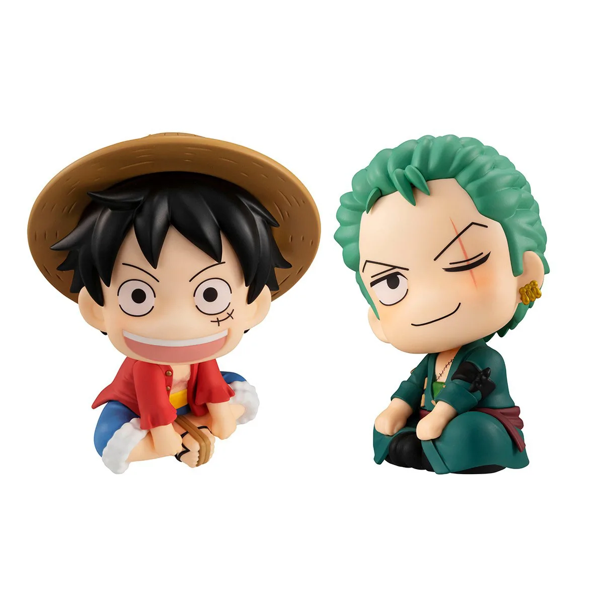 11cm w magazynie Oryginalny MegaHouse Look Up ONE PIECE Roronoa Zoro Monkey D. Luffy Figurka anime Figurka akcji Model Dekoracja