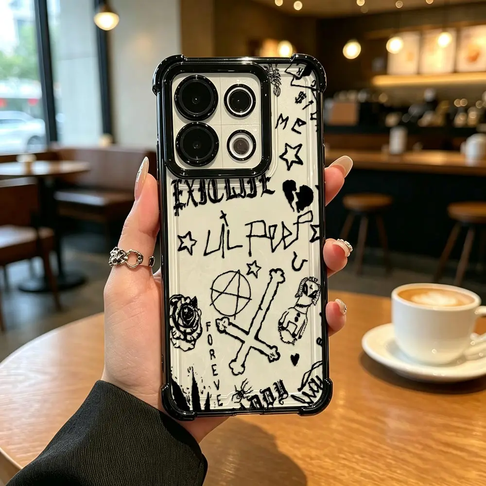 Coque de téléphone transparente pour OPPO RNEO 16 16F 15 15F 14 14F 13 13F 12 12F 11 11F 10 8T 7 FIND X8 L-Lil P-Peep Love Hell Boy