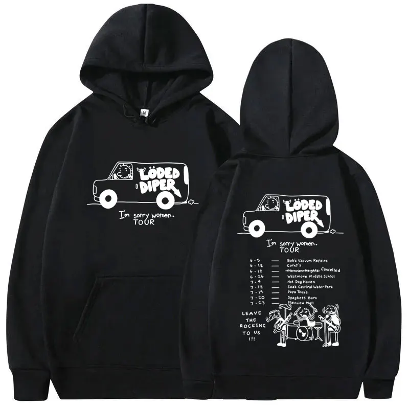 

Limited Loded Diper I'm Sorry Women Tour Hoodie Men Women Vintage Rock Oversized Hooded Tracksuit Male Fashion Pullover Hoodies