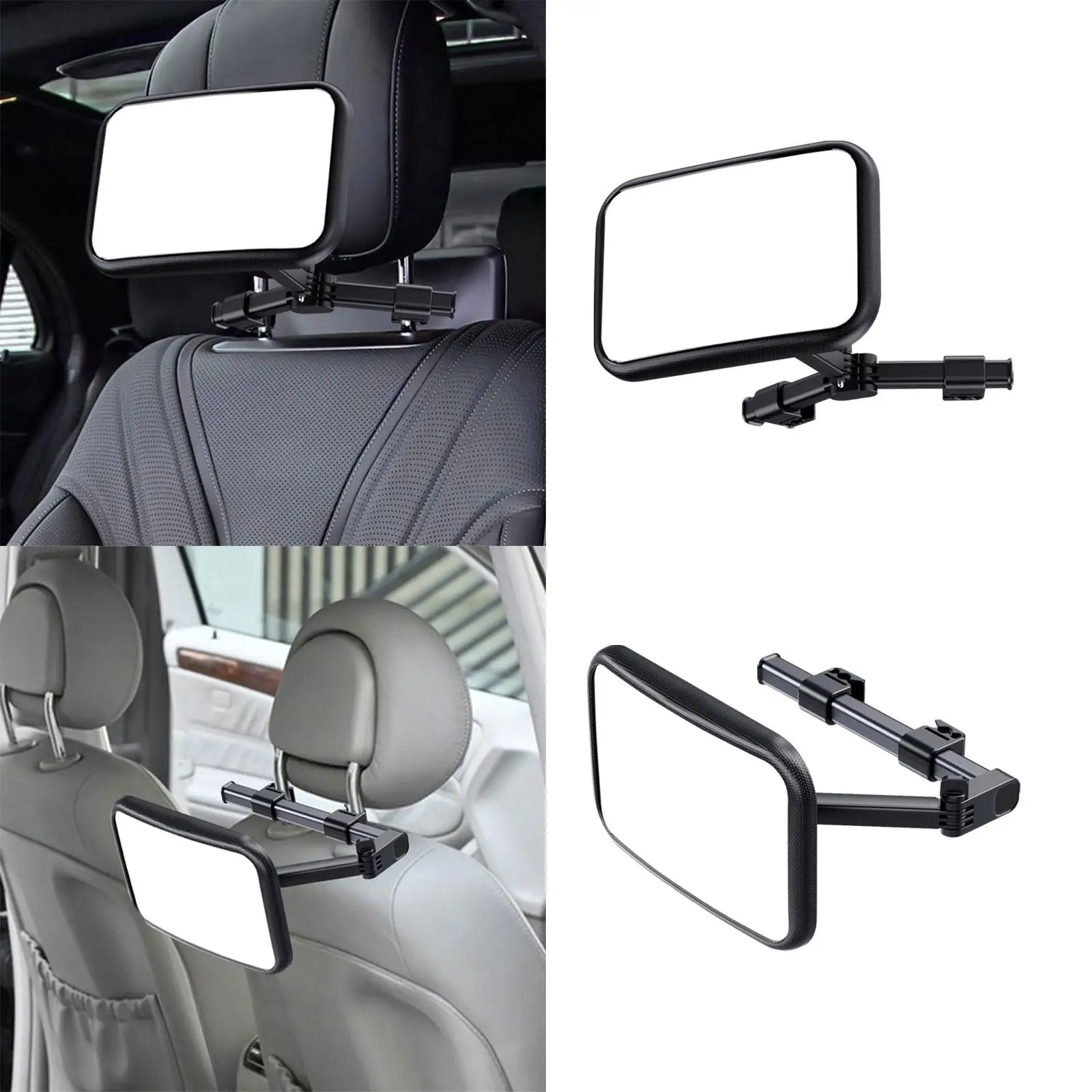 

Baby Car Mirror Auto Accessories Adjustable for Infant Newborn Easy to Observe Easy to Install Rear Facing Car Back Seat Mirror