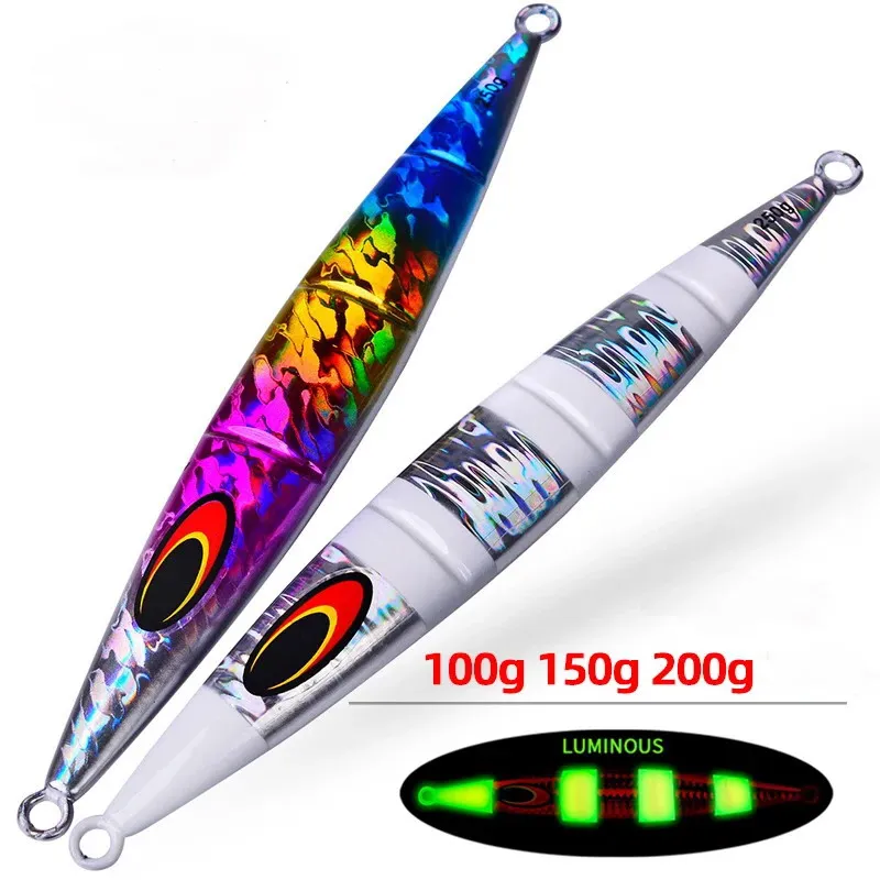 100g 150g 200g  Deep-sea Boat Fishing Sardine Slider Jigging Lure Long Cast Metal Jig Fishing Lure Sea Fishing Jigs