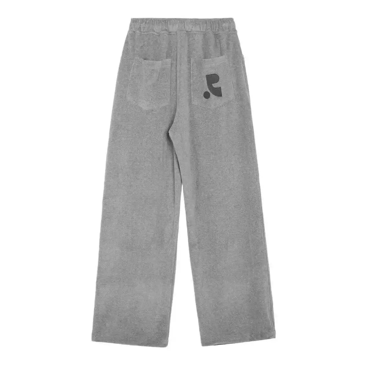 Rest&Recreation Korean Streetwear Embroidered Velour Zip-Up Hoodie Sweatpants Tracksuit Set Men Women