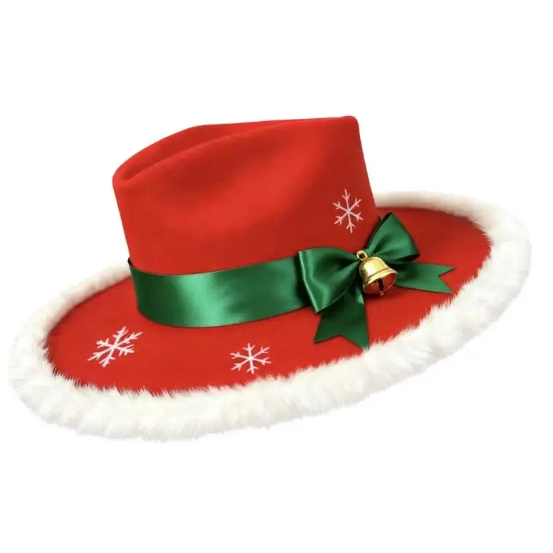 

Рождественский цилиндр 31BB с меховыми полями, аксессуары для новогодней вечеринки и косплея