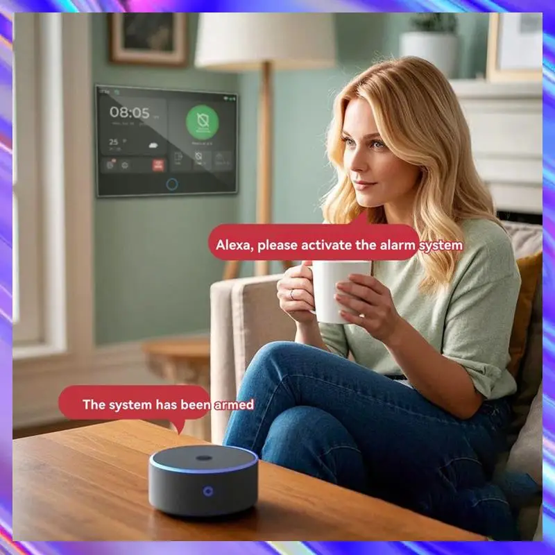 

M09K Wifi 433Mhz GSM Smart Home Security System Wireless Alarm With Door Motion Sensor For Tuya For Alexa Control App