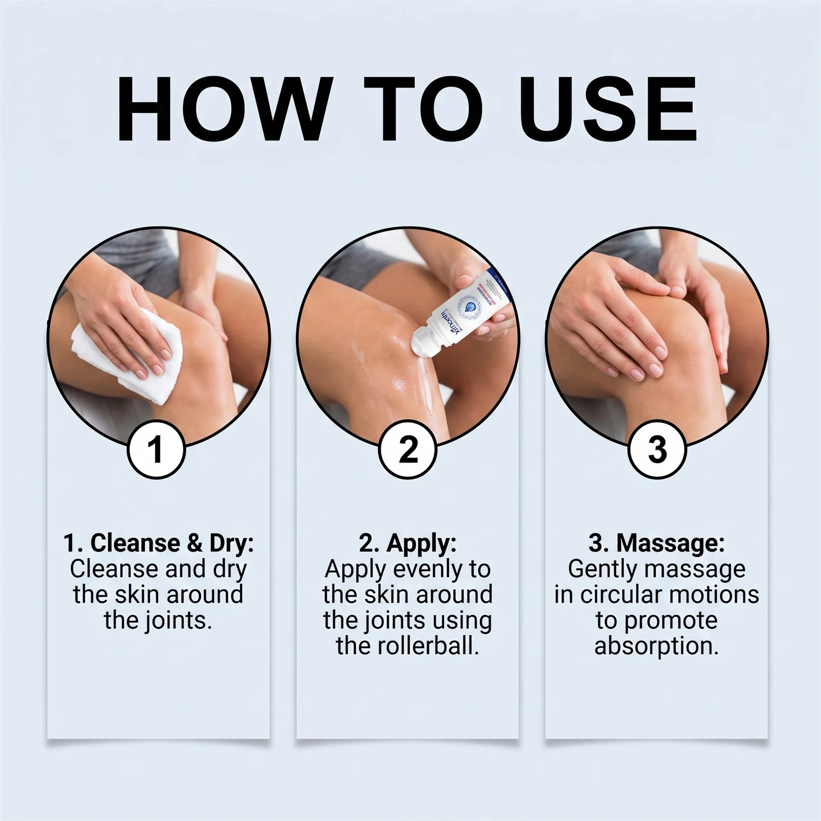 Joint Pain Relief Roller Cream Fast Acting Anti Inflammatory Relieve Stiffness Swelling Post Workout Muscle Care Soothing 74ml