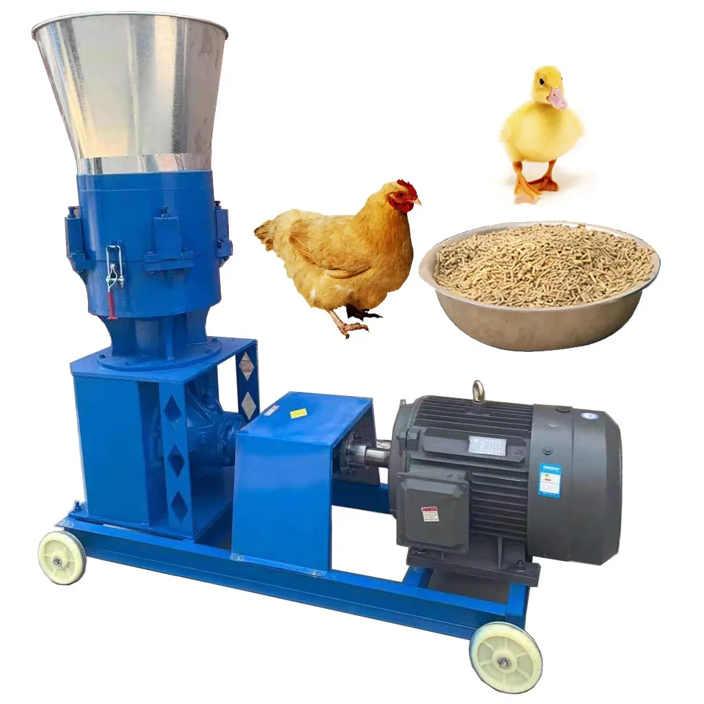 Máquina Automática para Producción de Pienso en Pellets para Pollo, 1000 kg/hora, 2-3-4-5-6-8 mm