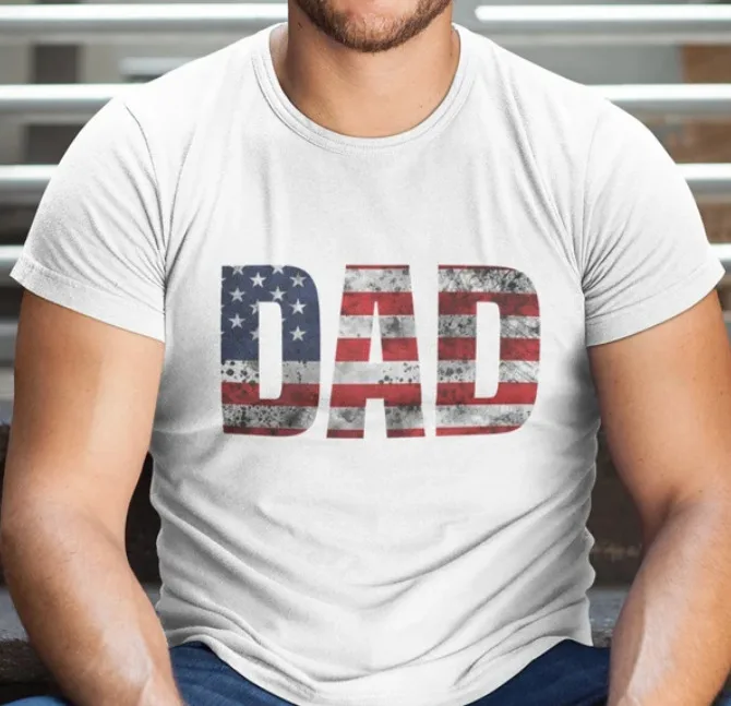 

4Th Of July Dad Shirt With American Flag Father'S Day Gift Patriotic American Da